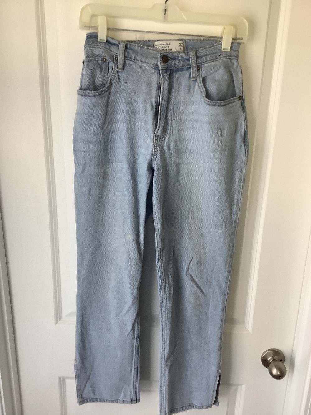 Blue jeans from Abercrombie and Fitch.